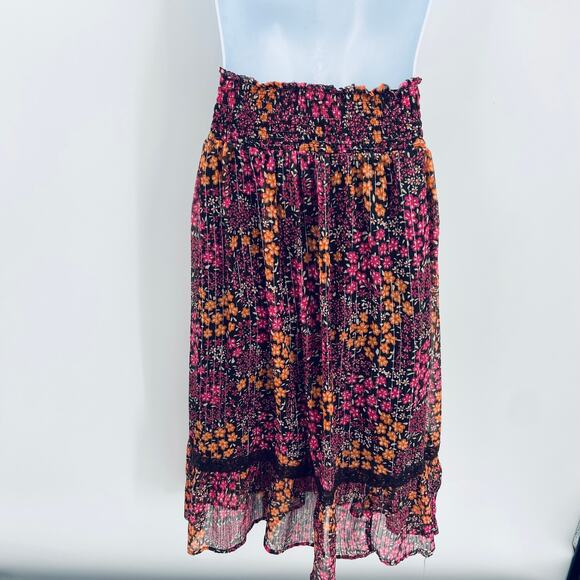 Justice Floral Peasant Hi-Low Skirt - Size 10 - Flowy - Picture 4 of 6